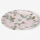 Pretty Blush Pink White Flowers Wedding Papieren Bordje (Gekanteld)