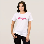 Pretty Bold Swash Script Phoenix Arizona Tri-Blend Shirt (Voorkant volledig)