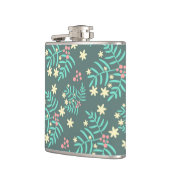 Pretty Botanical Leaves and Berries Blue Pattern Heupfles (Links)