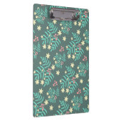Pretty Botanical Leaves and Berries Blue Pattern Klembord (Rechts)
