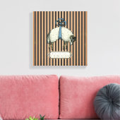 Pretty Bow Sheep™ Collectie - Ingepakt Canvas Afdruk (Insitu (Woonkamer))