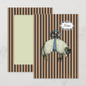 Pretty Bow Sheep ONTWERPER OPTIES ~ Uitnodigingen (Voorkant / Achterkant)