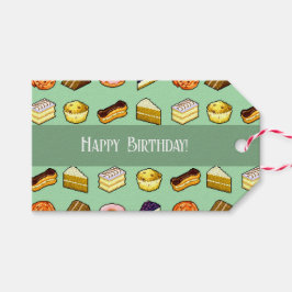 Pretty Cakes Happy Birthday! Cake & Pastry Pattern Cadeaulabel