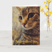 Pretty Cat Penser de votre carte (Fleur jaune)
