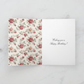 Pretty Chic Rode Crème Bloemhart Kaart (Binnen)