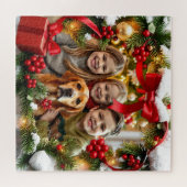 Pretty Christmas Framed Personalized Photo Legpuzzel (Horizontaal)