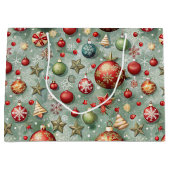 PRETTY COLOFUL CHRISTMAS ORNAMENTS GROOT CADEAUZAKJE (Voorkant)