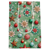 PRETTY COLOFUL CHRISTMAS ORNAMENTS MEDIUM CADEAUZAKJE (Achterkant)