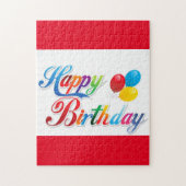 pretty colored happy birthday puzzle (Vertical)