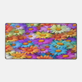 Pretty Colorful Daisies - Desk Mat