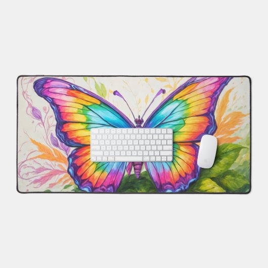 Pretty Colorful Floating Butterfly Doodle Art (Clavier et souris)