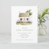Pretty Cottage & Wildflowers Moving Aankondiging (Staand voorkant)