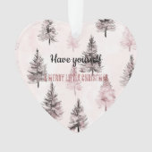 Pretty Cream Peach Floral Christmas Trees (devant)