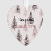 Pretty Cream Peach Floral Christmas Trees (devant)