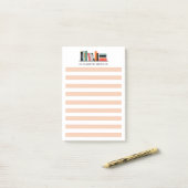 Pretty Custom Name Book Lover Post-it® Notes (Op bureau)