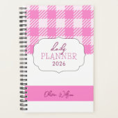 Pretty Cute Pink Feminine Girly  Planner (Voorkant)