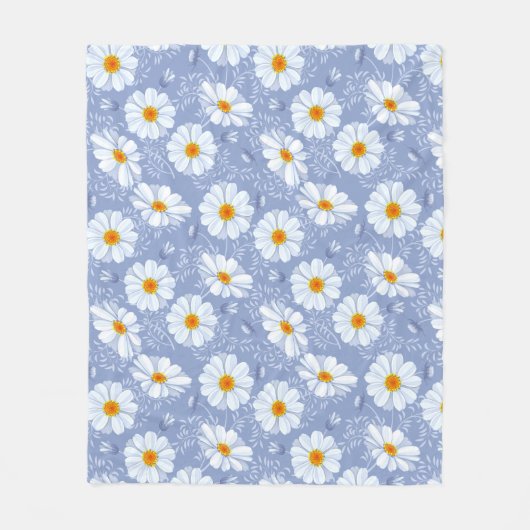 Pretty Daisy Custom Fleece Deken, Medium Deken (Voorkant)