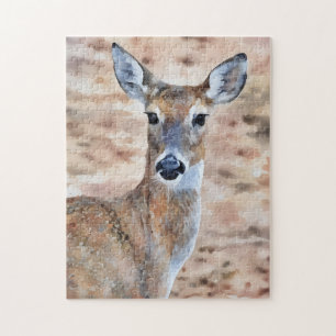 Pretty Deer Art Amoureux des animaux Puzzle