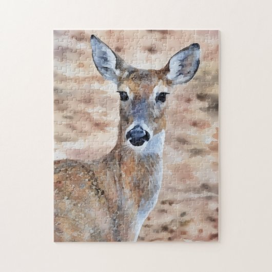 Pretty Deer Art Amoureux des animaux Puzzle (Vertical)