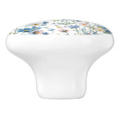 Pretty Delicate Botanical Floral Keramische Knop (Zijkant)