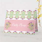 Pretty Delicate Gebloemd Kaart (Gele Bloem)