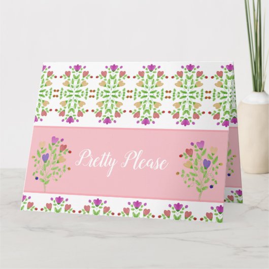 Pretty Delicate Gebloemd Kaart (Voorkant)
