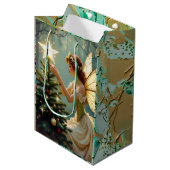 Pretty Enchanted Angel Fairy Christmas Medium Cadeauzakje (Voorkant Gekanteld)