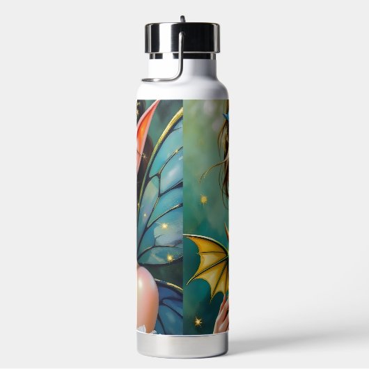 Pretty Fairy and Dragon Themed Girl's Waterfles (Rechts)