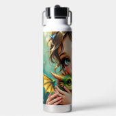 Pretty Fairy and Dragon Themed Girl's Waterfles (Voorkant)