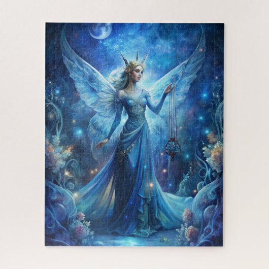 Pretty Fairy in Blue  Legpuzzel (Verticaal)