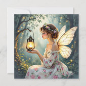 Pretty Fairy Themed Floral Blank Kaart (Voorkant)