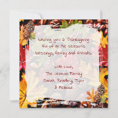 Pretty Fall Front Steps | Happy Thanksgiving  Kaart (Achterkant)