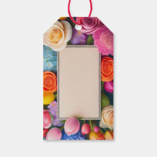 Pretty Floral Framed Roses Tulips Hydrangea Cadeaulabel