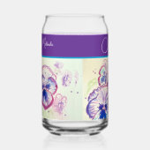 Pretty Floral Pastel Pansy Purple Watercolor Apron (Droite)