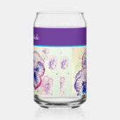 Pretty Floral Pastel Pansy Purple Watercolor Apron (Gauche)