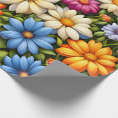 Pretty Flowers, Brightly Colored Cadeaupapier (Hoek)