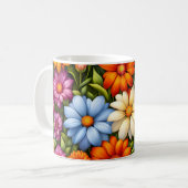 Pretty Flowers, Brightly Colored, Koffiemok (Voorkant links)