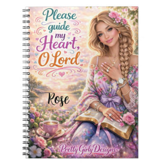 Pretty Girly Inspirational Floral Christian Bible Notitieboek