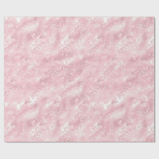 Pretty Glam Roze Blos Elegante Bruidsjurk Cadeaupapier (Vlak)