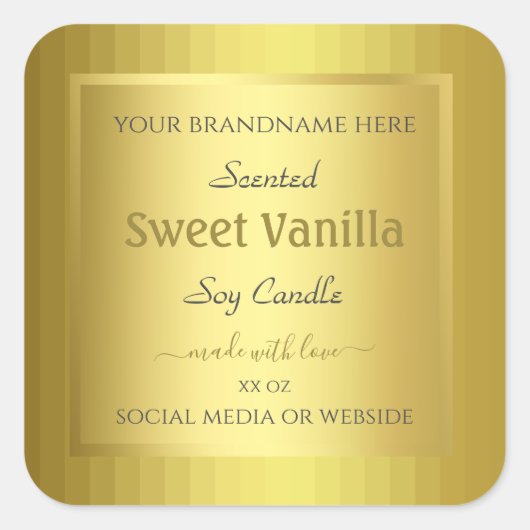 Pretty Golden Product Packaging Étiquette Gold Eff (Devant)