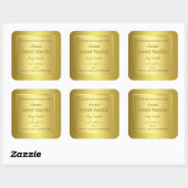 Pretty Golden Product Packaging Étiquette Gold Eff (Feuille)