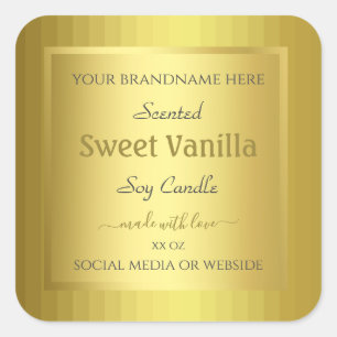 Pretty Golden Product Packaging Étiquette Gold Eff