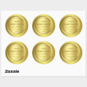 Pretty Golden Product Packaging Étiquette Gold Eff (Feuille)