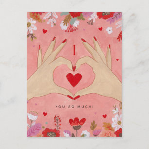 Pretty Hands in Love Signe Valentine Carte de voeu