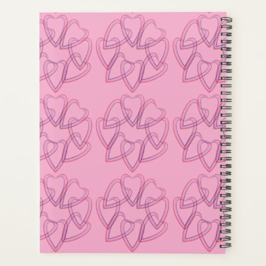 Pretty heart circle pattern planner (Achterkant)