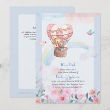 Pretty Hete Luchtballon Dieren Meisje Baby Shower