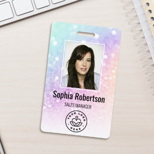 Pretty Holografische Glitter Glamoureuze Meisjesac Badge