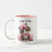Pretty in Pink – Kitten Mug (Gauche)