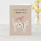 Pretty Kitties Mother's Day card Kaart (Gele Bloem)