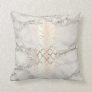 Pretty koperen roze gouden ananas marmer kussen